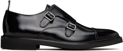 Thom Browne Black Soft Spazzolato Double Monkstraps