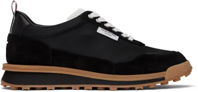 Thom Browne Black Tech Nylon Alumni Trainers