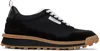 Thom Browne Alumni Trainer In Tech Nylon In 001 Black