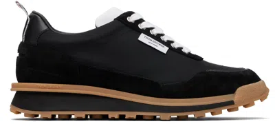 Thom Browne Black Tech Nylon Alumni Sneakers In Multi
