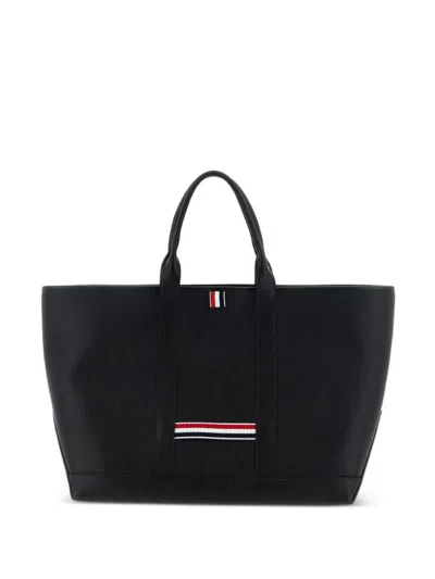 THOM BROWNE BLACK TOOL MEDIUM TOTE