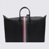 Thom Browne Black Rwb Stripe Duffle Bag In Black