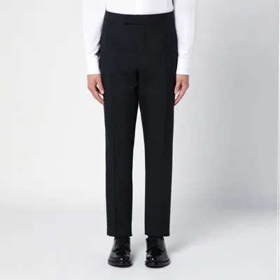 THOM BROWNE THOM BROWNE BLACK WOOL-BLEND TROUSERS