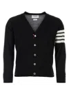 Thom Browne V-neck Cardigan With Stripes And Pockets