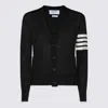 THOM BROWNE BLACK WOOL KNITWEAR