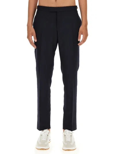 THOM BROWNE THOM BROWNE BLACK WOOL PANTS