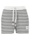 Thom Browne Short Stripes Bermuda And Short In Blackwhite