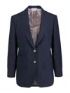 Thom Browne Wool Gabardine Sportcoat High Armhole In Blue