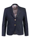 Thom Browne Wool Gabardine Sportcoat High Armhole In Blue