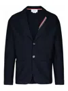 Thom Browne Deconstructed Blazer Featuring Rwb Accents In Azul Oscuro