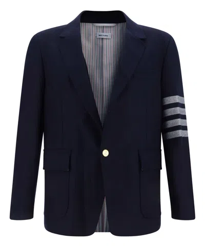 Thom Browne Blazer Jacket In Navy