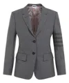 Thom Browne Med Grey Wool Classic Sport Coat In Grey