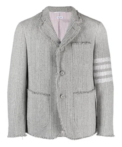 Thom Browne 4-bar Stripe Blazer In Grey
