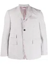 Thom Browne Blazer In Seersucker In Grey