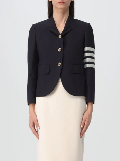 Thom Browne Blazer  Woman Color Blue In Blue
