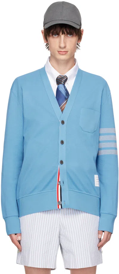 Thom Browne 4-bar Cardigan In 450 Blue