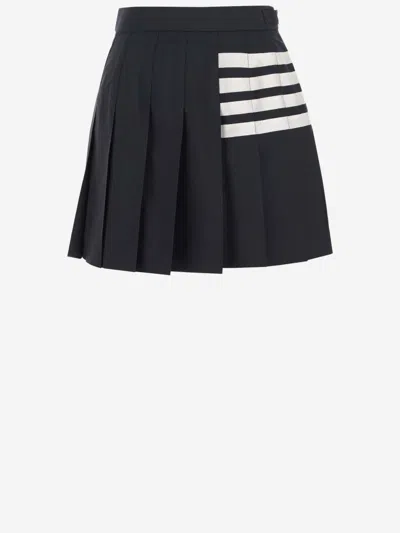 THOM BROWNE BLUE 4 BAR SKIRT
