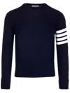 Thom Browne 4-bar Stripe Sweater In Blue