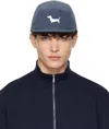 Thom Browne Blue 5-panel Hector Corduroy Cap In 415 Navy