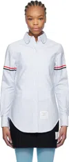 Thom Browne Striped Shirt With Colored Bands In Blue