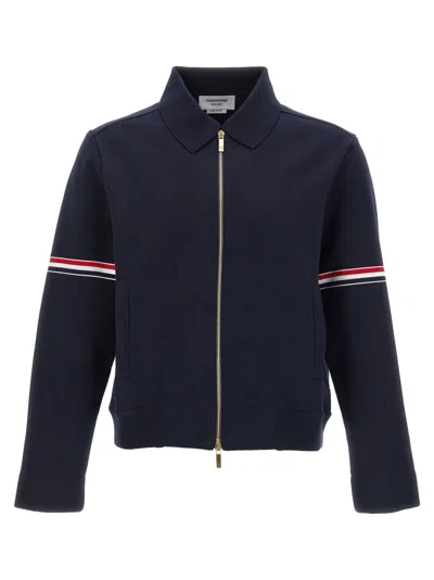 THOM BROWNE BLUE ARMBAND JACKET