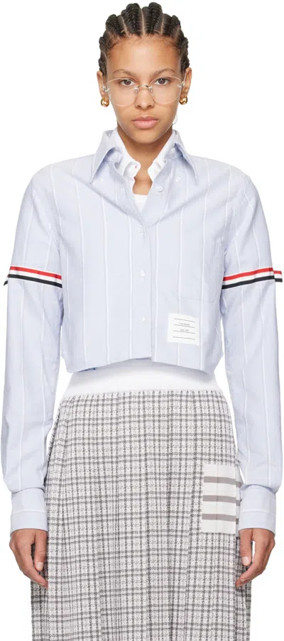 Thom Browne Blue Armband Shirt In 415 Navy