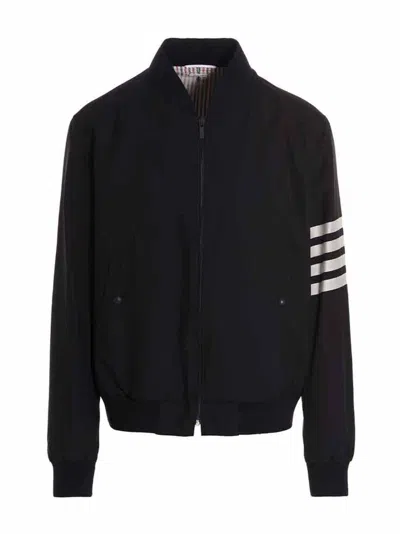 THOM BROWNE BLUE BOMBER 4 BAR