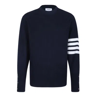 Thom Browne Blue Cashmere Clothing Sweaters
