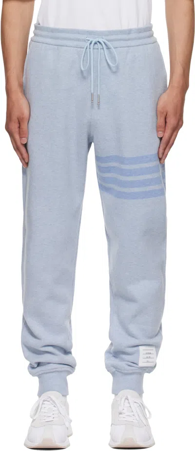 Thom Browne Blue Classic Loopback 4-bar Sweatpants