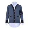 Thom Browne Blue Cotton Clothing Sweaters In Blue