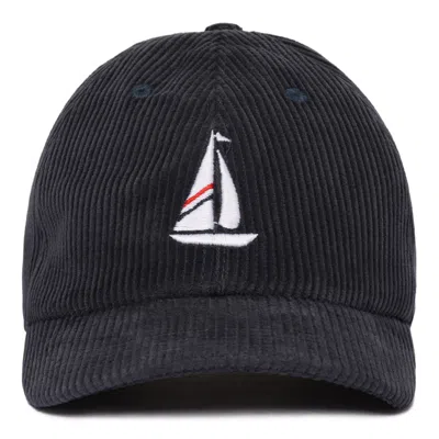Thom Browne Blue Cotton Hat In Black