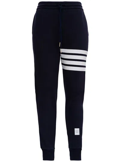 Thom Browne Navy Classic Four Bar Lounge Pants In Blue