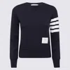 Thom Browne Blue Cotton Sweatshirt