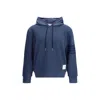 Thom Browne Blue Solid Loopback Overdyed 4-bar Hoodie In Blue