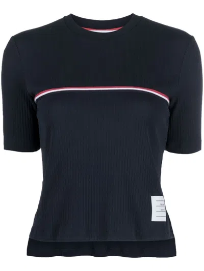 Thom Browne Blue Cotton T-shirt
