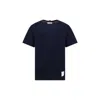 Thom Browne Blue Cotton T-shirt In Blue