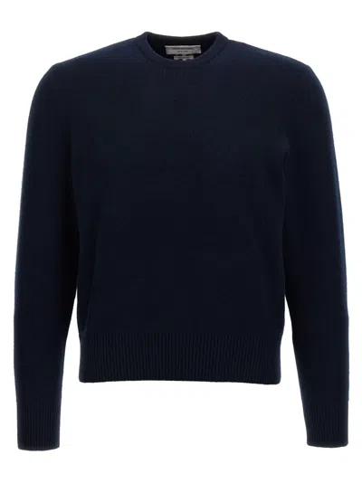 THOM BROWNE BLUE CREWNECK PULLOVER