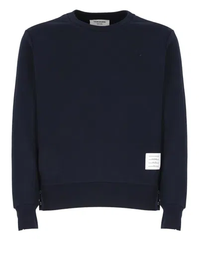 Thom Browne Blue Crewneck Rbw Sweatshirt