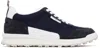 Thom Browne Low-top Sneakers Crafted From Premium Calf Leather In 450 Blue