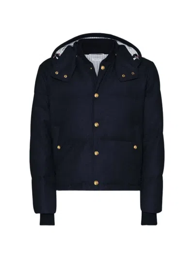 Thom Browne Blue Hooded Jacket