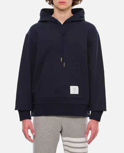 THOM BROWNE BLUE HOODIE PULLOVER