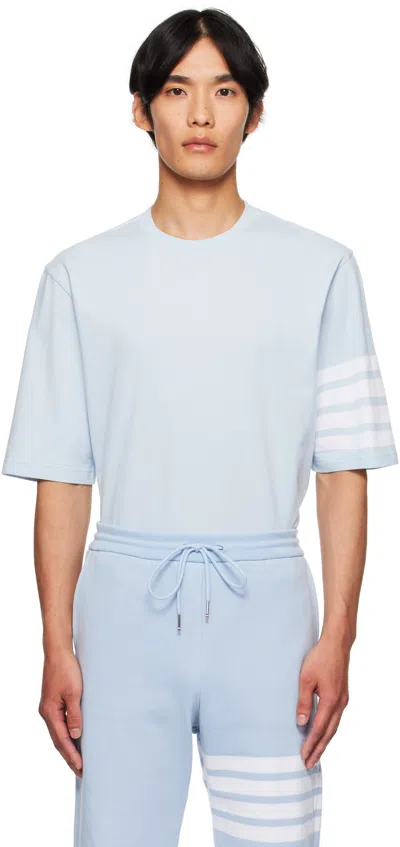 Thom Browne Blue Jersey 4-bar T-shirt