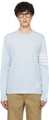 Thom Browne Engineered 4-bar Loopback Sweatshirt In 480 Light Blue