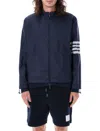 Thom Browne Reversible Striped Shell Down Jacket In Blue