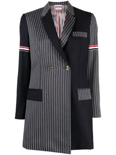THOM BROWNE BLUE LOGO BLAZER