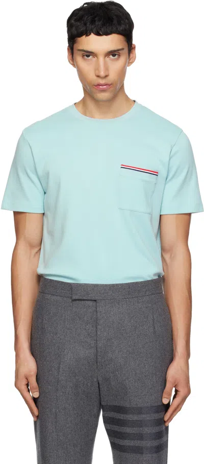 Thom Browne Blue Milano Cotton Oversized Pocket T-shirt