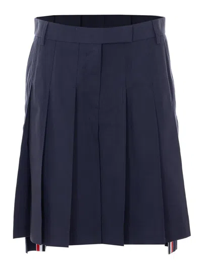 Thom Browne Blue Mini Skirt
