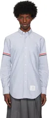 Thom Browne Blue Oxford Classic Armbands Shirt In 480 Light Blue