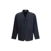 Thom Browne Blue Jacket With Frontal Buttons Closure In Blue