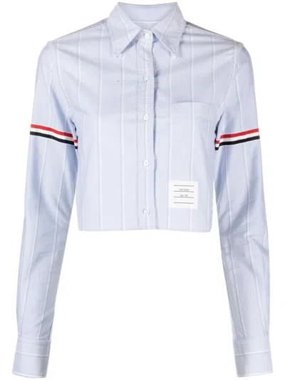 Thom Browne Blue Rwb Cotton Shirt